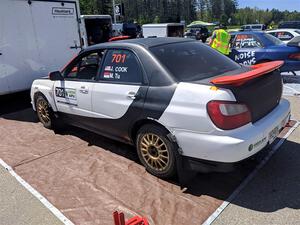 Jason Cook / Maggie Tu Subaru WRX before the event.