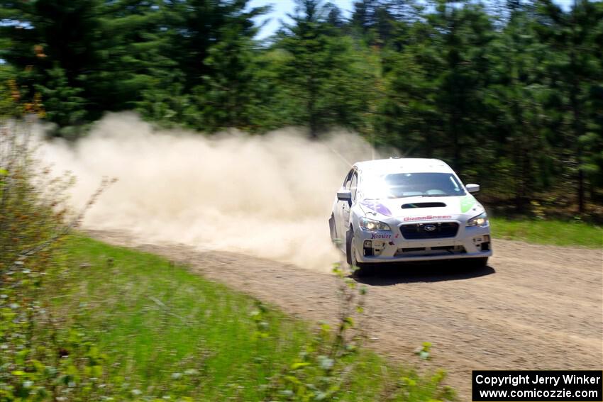 Jamey Randall / Andrew Rausch Subaru WRX on SS2, Blue TraiI I.