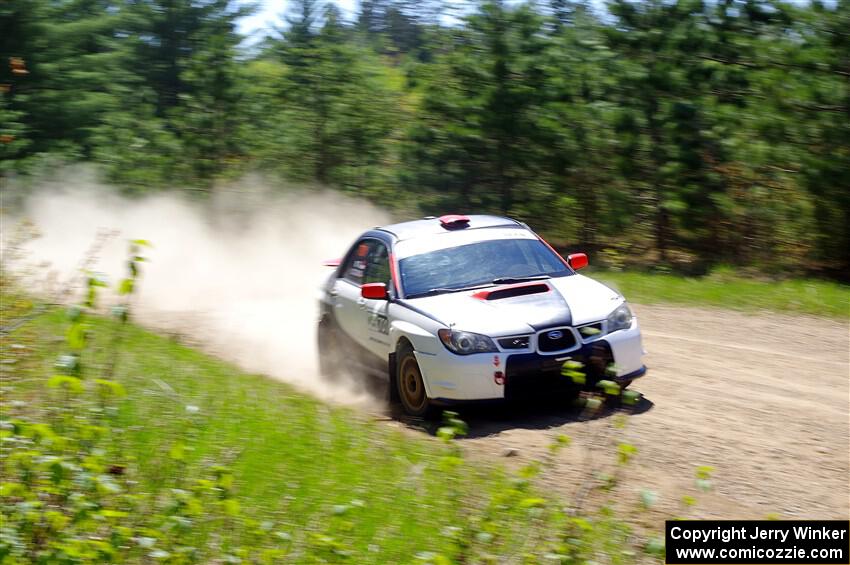Jason Cook / Maggie Tu Subaru WRX on SS2, Blue TraiI I.