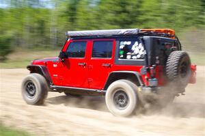 A Jeep Wrangler sweeps SS2, Blue TraiI I.