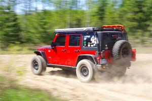 A Jeep Wrangler sweeps SS2, Blue TraiI I.