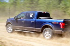 A Ford F-150 sweeps SS2, Blue TraiI I.