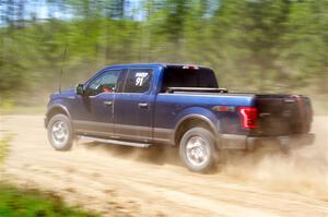 A Ford F-150 sweeps SS2, Blue TraiI I.