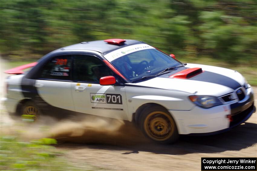 Jason Cook / Maggie Tu Subaru WRX on SS2, Blue TraiI I.