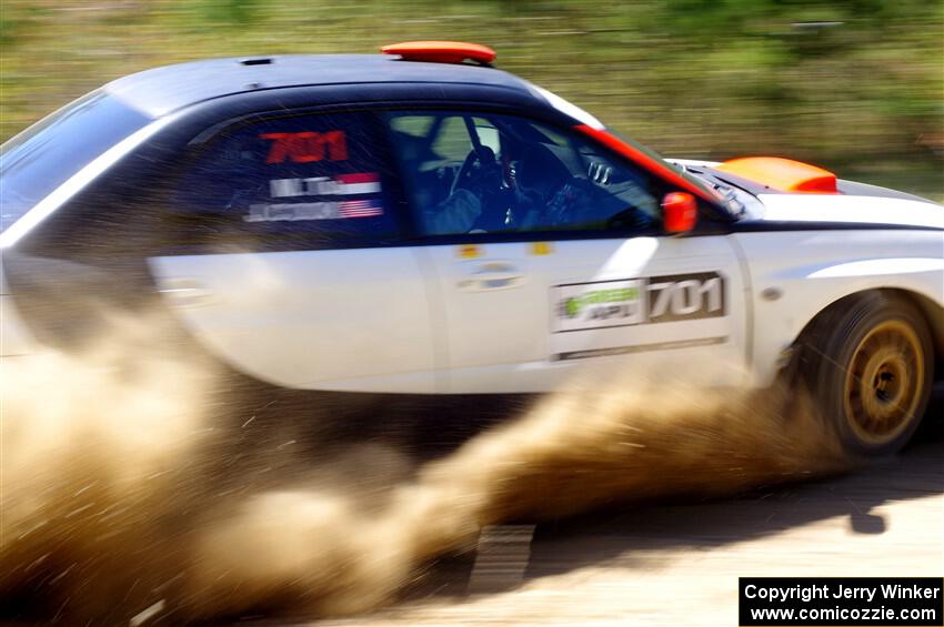 Jason Cook / Maggie Tu Subaru WRX on SS2, Blue TraiI I.