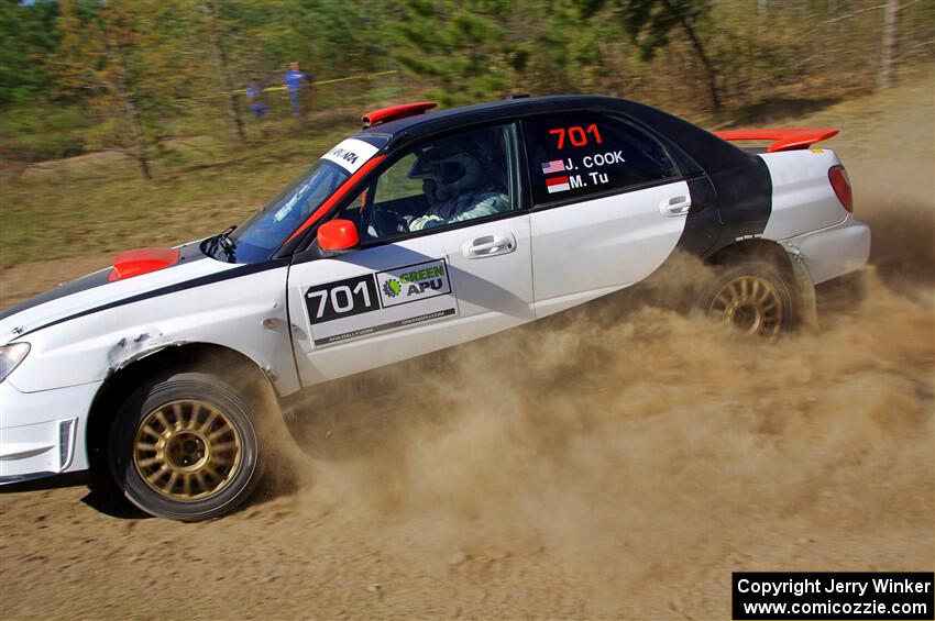 Jason Cook / Maggie Tu Subaru WRX on SS5, Blue Trail II.