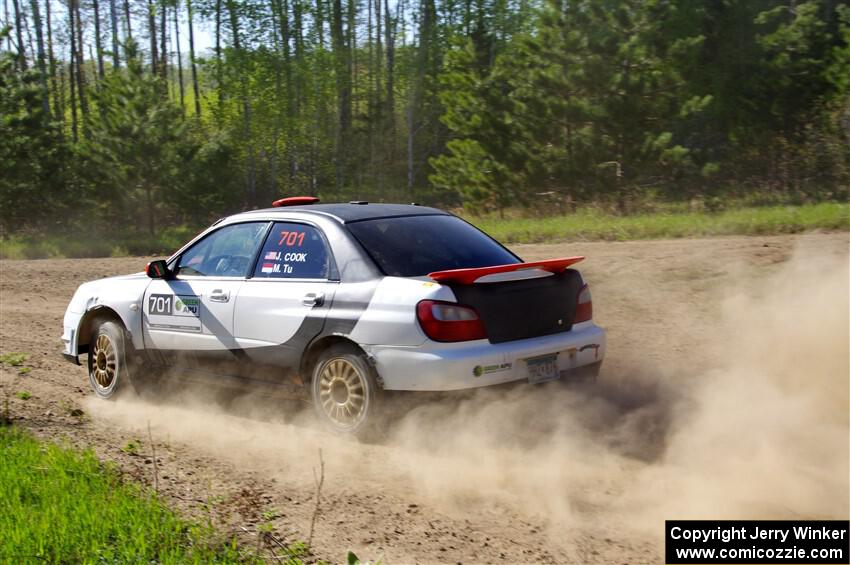 Jason Cook / Maggie Tu Subaru WRX on SS5, Blue Trail II.