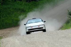 The '0' car, a Mitshibishi Eclipse GSX, on SS1, Camp 3 North.