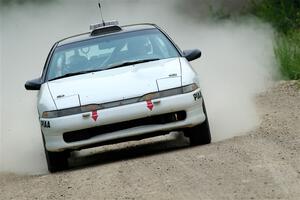 The '0' car, a Mitshibishi Eclipse GSX, on SS1, Camp 3 North.