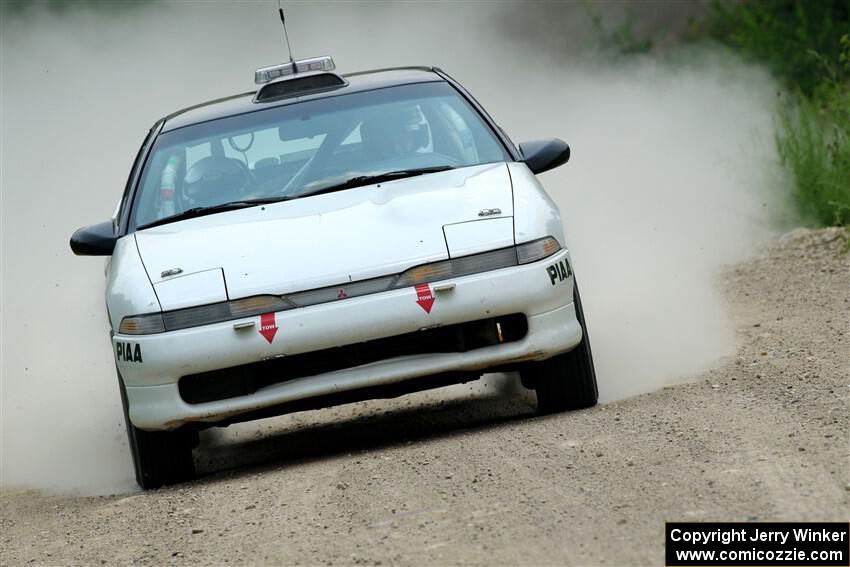 The '0' car, a Mitshibishi Eclipse GSX, on SS1, Camp 3 North.