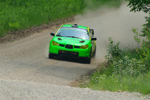 Mike Engle / Morgan Engle Subaru WRX STi on SS1, Camp 3 North.