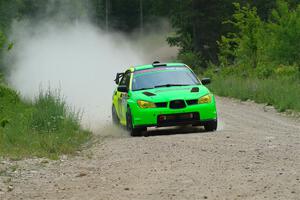 Mike Engle / Morgan Engle Subaru WRX STi on SS1, Camp 3 North.