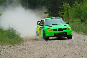 Mike Engle / Morgan Engle Subaru WRX STi on SS1, Camp 3 North.