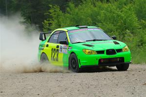 Mike Engle / Morgan Engle Subaru WRX STi on SS1, Camp 3 North.