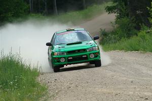 Jordan Locher / Tom Addison Subaru Impreza 2.5RS on SS1, Camp 3 North.