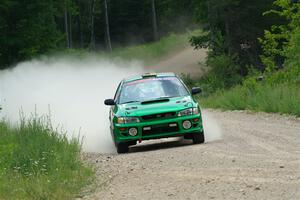 Jordan Locher / Tom Addison Subaru Impreza 2.5RS on SS1, Camp 3 North.