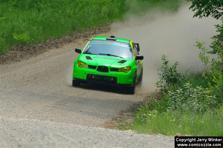 Mike Engle / Morgan Engle Subaru WRX STi on SS1, Camp 3 North.