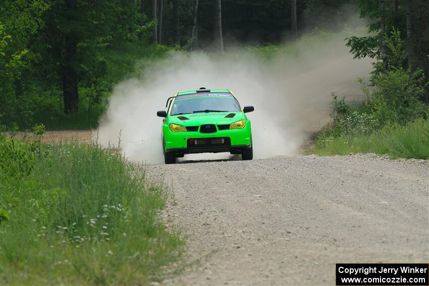 Mike Engle / Morgan Engle Subaru WRX STi on SS1, Camp 3 North.