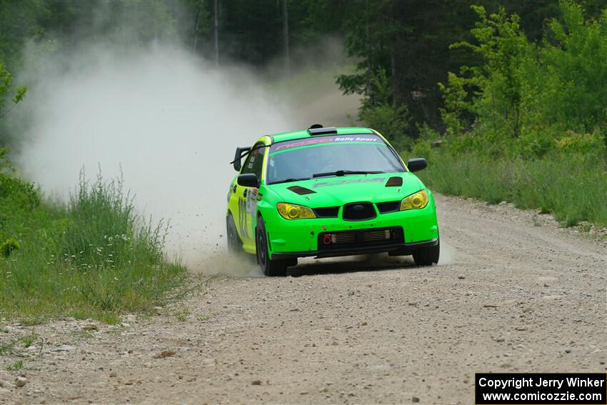 Mike Engle / Morgan Engle Subaru WRX STi on SS1, Camp 3 North.