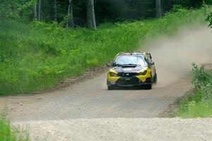 Colin Schulz / Ian Nelson Subaru WRX STi on SS1, Camp 3 North.