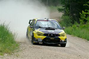 Colin Schulz / Ian Nelson Subaru WRX STi on SS1, Camp 3 North.