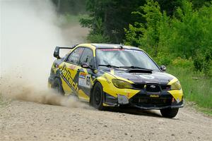 Colin Schulz / Ian Nelson Subaru WRX STi on SS1, Camp 3 North.