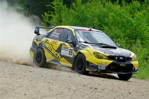 Colin Schulz / Ian Nelson Subaru WRX STi on SS1, Camp 3 North.