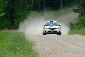 Sam Jacques / Trevor Lacombe Subaru Impreza on SS1, Camp 3 North.