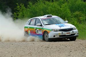 Sam Jacques / Trevor Lacombe Subaru Impreza on SS1, Camp 3 North.