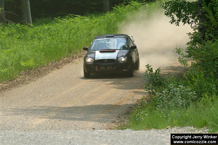 Mike Ryan's Subaru Impreza 2.5RS on SS1, Camp 3 North.