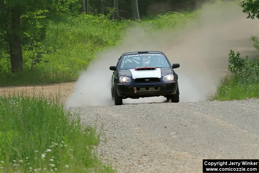 Mike Ryan's Subaru Impreza 2.5RS on SS1, Camp 3 North.