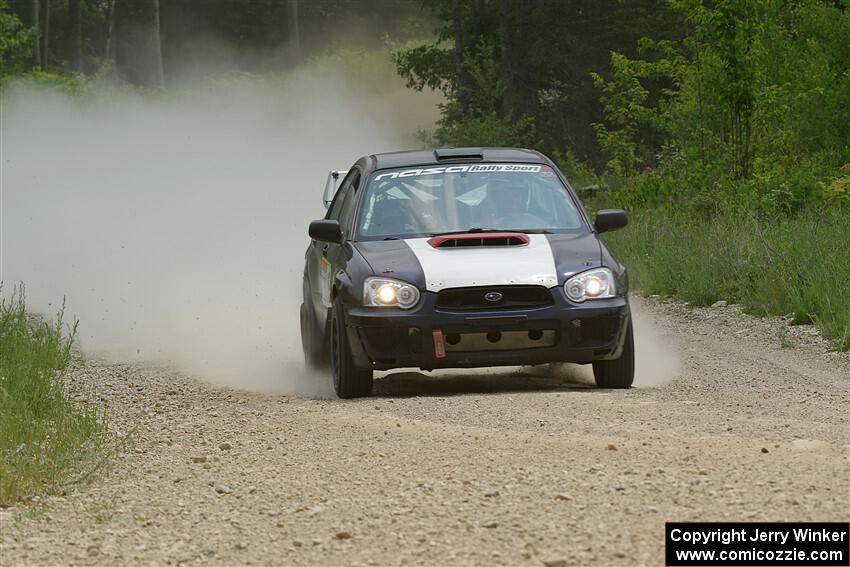Mike Ryan's Subaru Impreza 2.5RS on SS1, Camp 3 North.