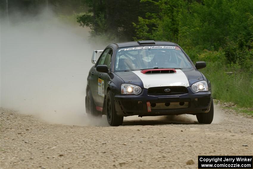 Mike Ryan's Subaru Impreza 2.5RS on SS1, Camp 3 North.