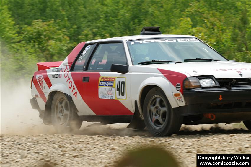Eric Anderson / Taylor Haelterman Toyota Celica GTS on SS1, Camp 3 North.