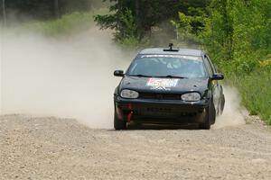 Chase Blakely / Mike Callaway VW GTI on SS1, Camp 3 North.