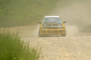 Katie Gingras / Steve Gingras Subaru Impreza on SS1, Camp 3 North.