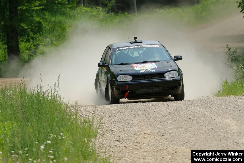 Chase Blakely / Mike Callaway VW GTI on SS1, Camp 3 North.
