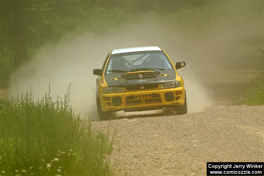 Katie Gingras / Steve Gingras Subaru Impreza on SS1, Camp 3 North.