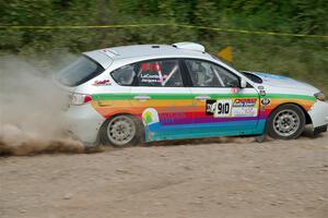Sam Jacques / Trevor LaCombe Subaru Impreza on SS3, Woodtick Hollow.
