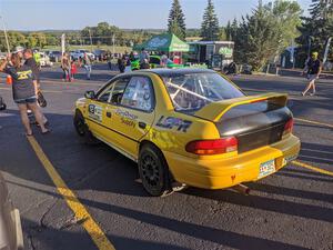 Steve Gingras / Katie Gingras Subaru Impreza at Thursday evening's parc expose.