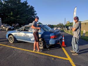 Corey Morris / Josh Nykanen Subaru Impreza at Thursday evening's parc expose.