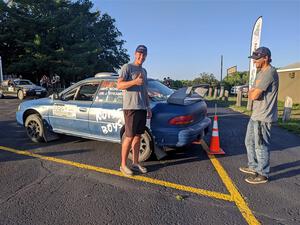 Corey Morris / Josh Nykanen Subaru Impreza at Thursday evening's parc expose.