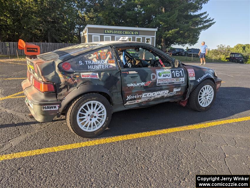 Bret Hunter / Stefan Trajkov Honda CRX at Thursday evening's parc expose.