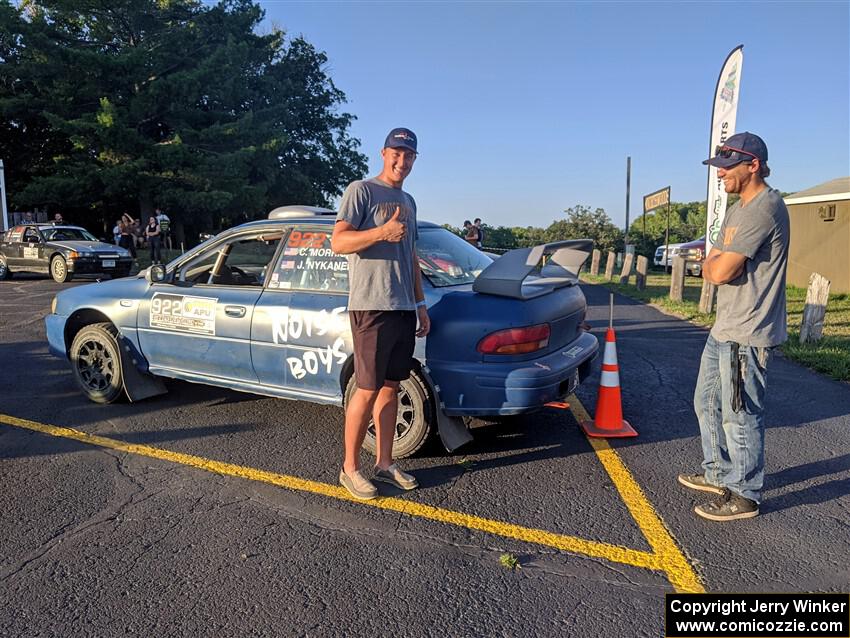 Corey Morris / Josh Nykanen Subaru Impreza at Thursday evening's parc expose.