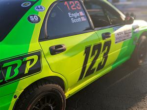 Mike Engle / Ryan Scott Subaru WRX STi at Thursday evening's parc expose.