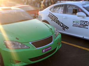 Brian Katz / Matt Vaught Lexus IS350 and Nathan Odle / Glen Ray Lexus IS250 at Thursday evening's parc expose.