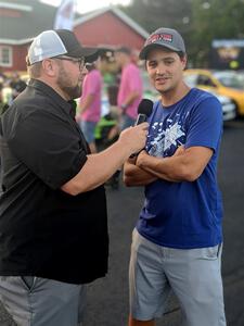 Roberto Yglesias is interviewed by Jeremy Meyer at Thursday evening's parc expose.