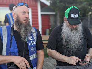 John Ruschmeyer and Pete Winters at Thursday evening's parc expose.