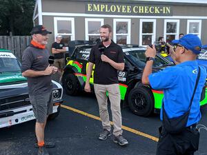 Colin Clark does live updates at Thursday evening's parc expose.