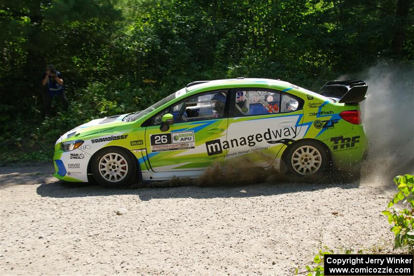Rob Sanders / Ashley Speare Subaru WRX STi on SS1, Thorpe Tower I.
